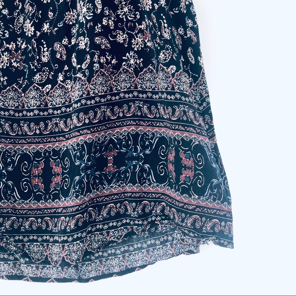 UO Ecote Boho Off-the-Shoulder T-Shirt Floral Med - Picture 4 of 11